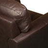 Curt Genuine Leather Loveseat - Brown - {Modern}, {Retro} style Loveseat in Brown {Solid Woods}