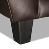 Curt Genuine Leather Loveseat - Brown - {Modern}, {Retro} style Loveseat in Brown {Solid Woods}