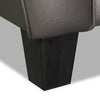 Curt Genuine Leather Sofa - Grey - {Modern}, {Retro} style Sofa in Grey {Solid Woods}