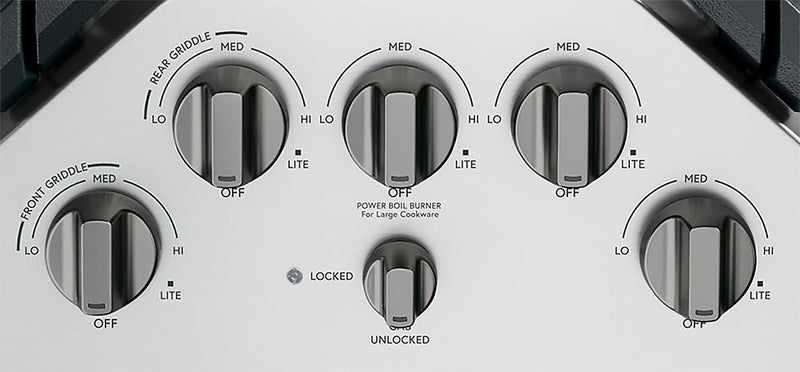 Café 5-Piece Gas Cooktop Brushed Black Knobs - CXCG1K0PMBT