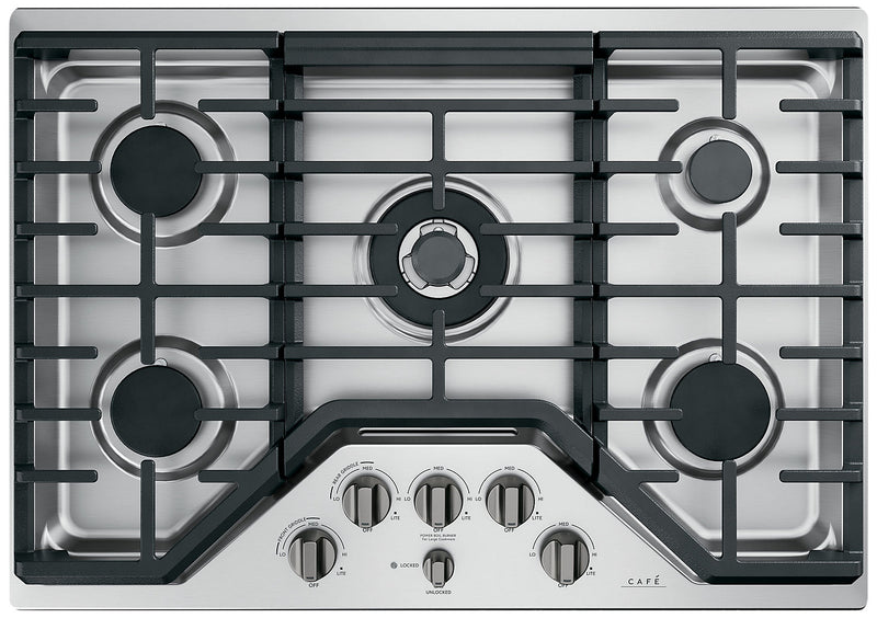 Café 5-Piece Gas Cooktop Brushed Black Knobs - CXCG1K0PMBT
