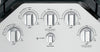 Café 5-Piece Gas Cooktop Brushed Stainless Steel Knobs - CXCG1K0PMSS - Accessory Kit in Brushed Stainless