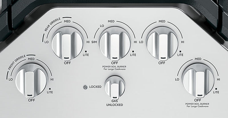 Café 5-Piece Gas Cooktop Brushed Stainless Steel Knobs - CXCG1K0PMSS