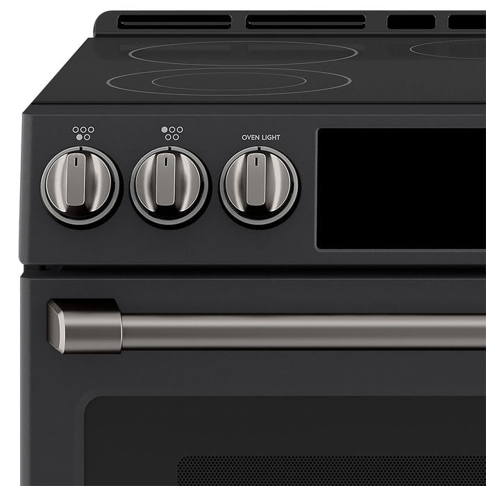 Café Electric Range Brushed Black Knobs and Handles Set - CXFCEHKPMBT