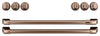 Café Gas Range Brushed Copper Knobs and Handles Set - CXFCGHKPMCU - Accessory Kit in Brushed Copper