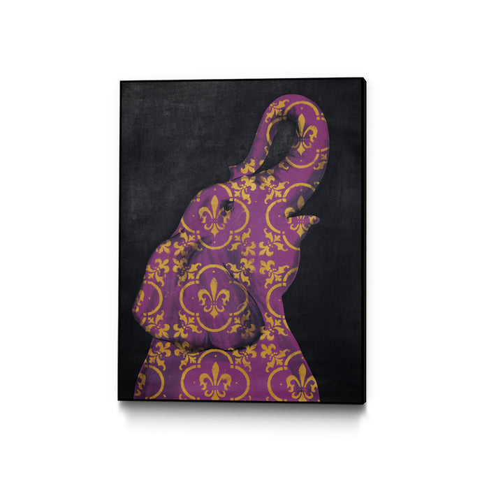 \"Zoo Celebration I\" Canvas Framed Black 24x32 Wall Art