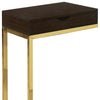 Emery Chairside Table with Drawer - Cappuccino and Gold