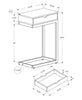 Emery Chairside Table with Drawer - Cappuccino and Gold