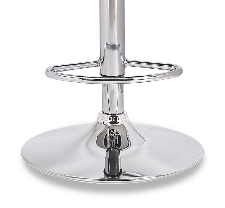 Finn Barstool with Swivel & Adjustable Seat, Vegan Leather Fabric, 23-31.5\"H, Metal - Grey