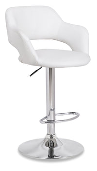 Finn Barstool with Swivel & Adjustable Seat, Vegan Leather Fabric, 23-31.5