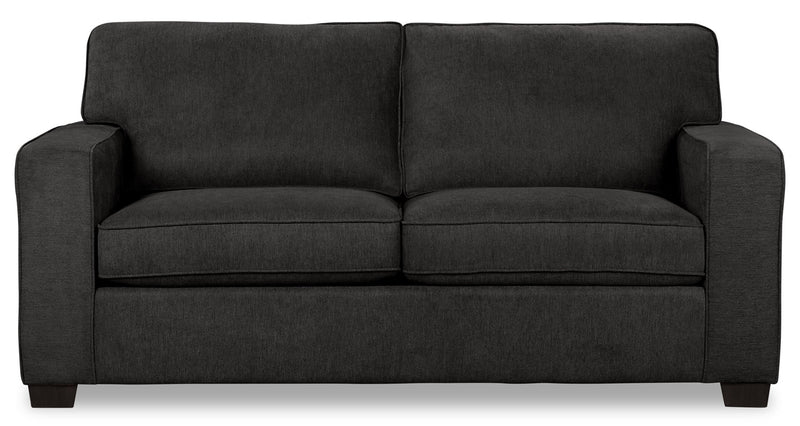 Made in Canada Fiona 74\" Chenille Fabric Sofa with Track Arms - Grey