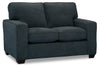 Fiona Chenille Loveseat - Navy - {Contemporary} style Loveseat in Navy {Alder}, {Oriented Strand Board (OSB)}, {Pine}