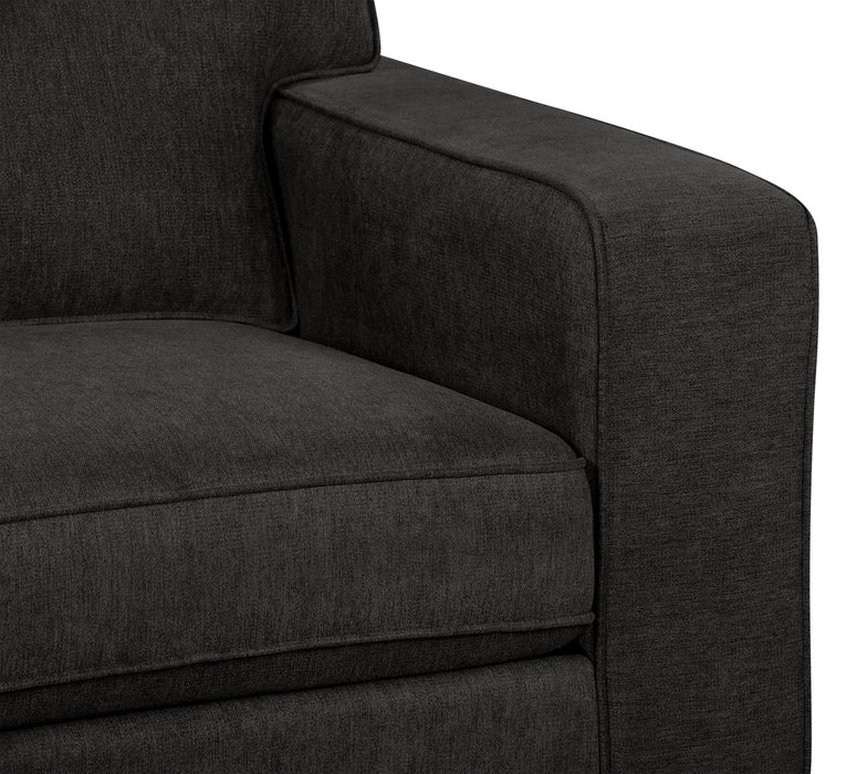 Made in Canada Fiona 74\" Chenille Fabric Full-Size Sofa Bed with Track Arms - Grey