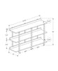 Espresso and Black Console Table