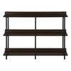 Espresso and Black Console Table