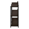 Espresso and Black Console Table