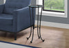 Hammered Black Metal with Tempered Glass Accent Table