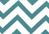 Teal Chevron Fabric and Chrome Metal Accent Chair