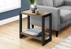 Taupe Black Metal 2-Tier Narrow Accent Table