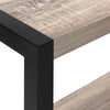 Taupe Black Metal 2-Tier Narrow Accent Table