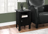 Black, Grey Top Side Table Nightstand