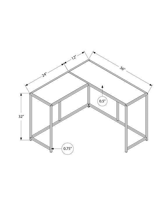 White Marble-look Black Console Table