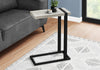 Grey Reclaimed Wood-look Black Metal Side Table