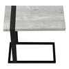 Grey Reclaimed Wood-look Black Metal Side Table