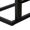 Grey Reclaimed Wood-look Black Metal Side Table