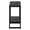 Black Reclaimed Wood-look Black Metal Side Table
