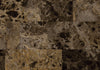 Espresso Marble Bronze Metal Accent Table