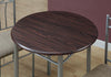 3pcs Set Espresso Silver Metal Dining Set