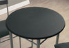 3pcs Set Black Silver Metal Dining Set