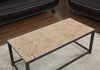 Terracotta Tile Top Hammered Brown Coffee Table