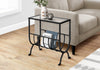 Black Metal with Tempered Glass Accent Table
