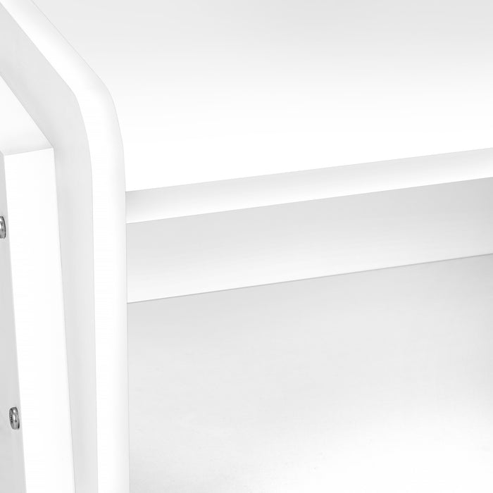 White White Metal Side Table