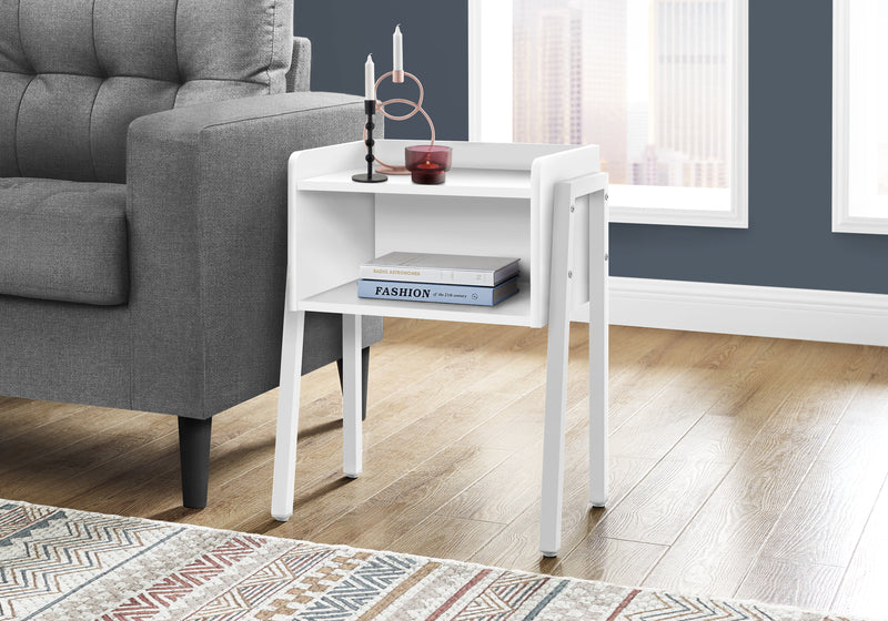 White White Metal Side Table