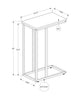 Black Marble-look Side Table