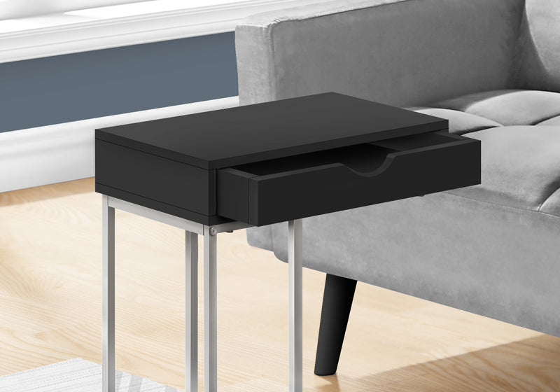 Black Silver Side Table
