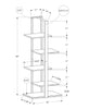 White Silver Metal Bookcase