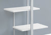 White Silver Metal Bookcase