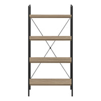 Dark Taupe Black Metal Bookcase