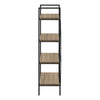 Dark Taupe Black Metal Bookcase