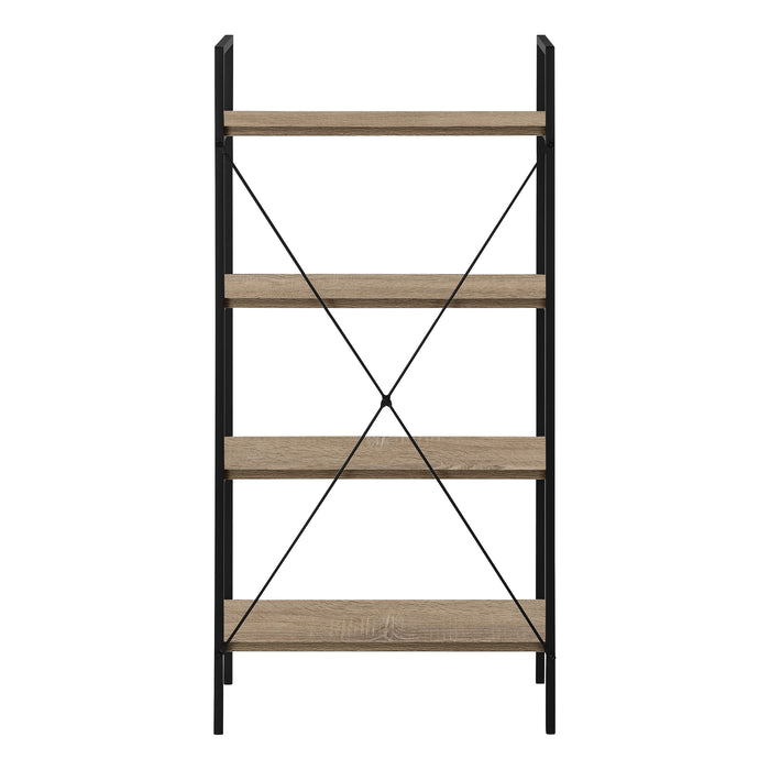 Dark Taupe Black Metal Bookcase