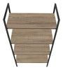 Dark Taupe Black Metal Bookcase