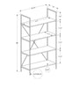 Dark Taupe Black Metal Bookcase