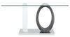 Jaye 5-Piece Dining Package - {Modern} style Dining Room Set in White and Grey {Medium Density Fibreboard (MDF)}, {Metal}