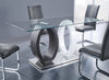 Jaye 5-Piece Dining Package - {Modern} style Dining Room Set in White and Grey {Medium Density Fibreboard (MDF)}, {Metal}