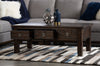 Kona Grove Coffee Table - Rustic style Coffee Table in Dark Brown Wood