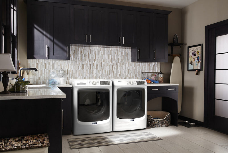Maytag Front-Load 5.5 Cu. Ft. Washer with Extra Power and 7.3 Cu. Ft. Electric Steam Dryer – White